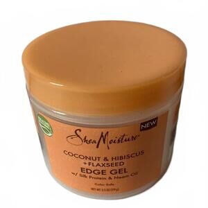 Shea Moisture Coconut & Hibiscus Flaxseed Edge Gel 3.5 oz W/ Silk Protein & Neem
